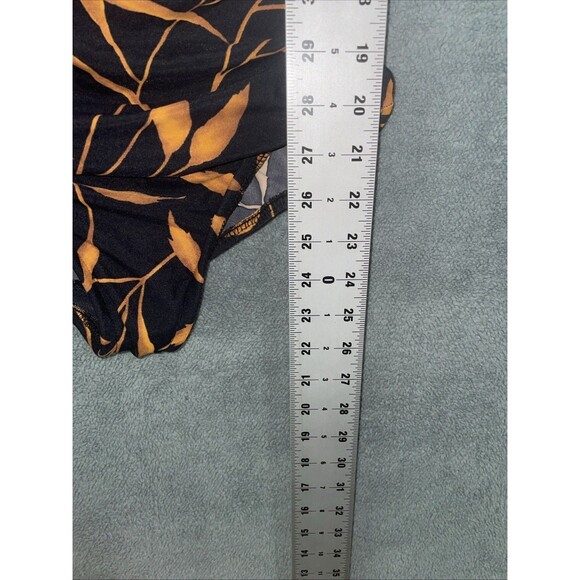 Miraclesuit Swimsuit Women 12 Black One Piece V-Neck Wireless Tropical Beach‎ - Picture 5 of 11